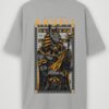 warrior anubis oversized t-shirt grey melange back warrior anubis oversized t-shirt grey melange back