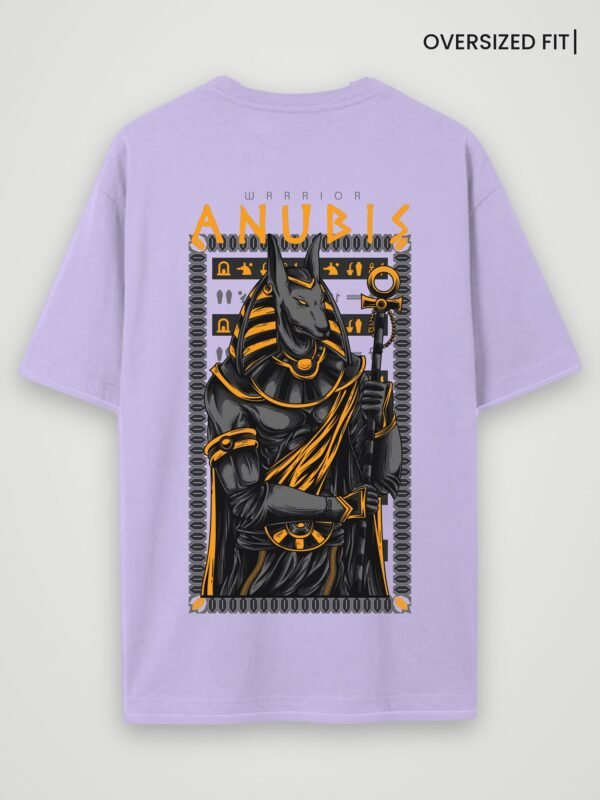 warrior anubis oversized t-shirt lavender back warrior anubis oversized t-shirt lavender back