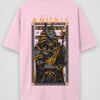 warrior anubis oversized t-shirt light baby pink back warrior anubis oversized t-shirt light baby pink back