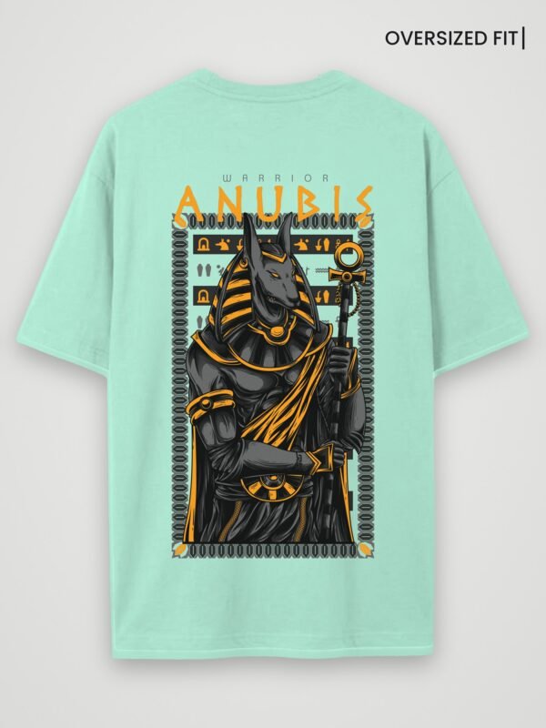 warrior anubis oversized t-shirt mint back warrior anubis oversized t-shirt mint back