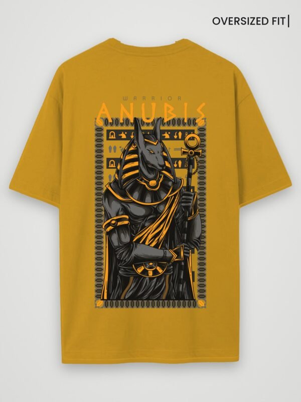 warrior anubis oversized t-shirt mustard back warrior anubis oversized t-shirt mustard back