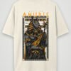 warrior anubis oversized t-shirt off white back warrior anubis oversized t-shirt off white back