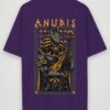 warrior anubis oversized t-shirt purple back warrior anubis oversized t-shirt purple back