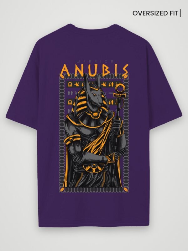 warrior anubis oversized t-shirt purple back warrior anubis oversized t-shirt purple back