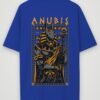 warrior anubis oversized t-shirt royal blue back warrior anubis oversized t-shirt royal blue back