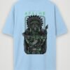 warrior apache oversized t-shirt baby blue back
