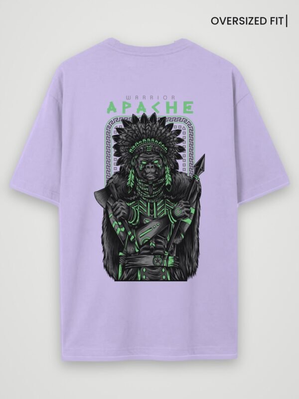 warrior apache oversized t-shirt lavender back