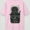 warrior apache oversized t-shirt light baby pink back