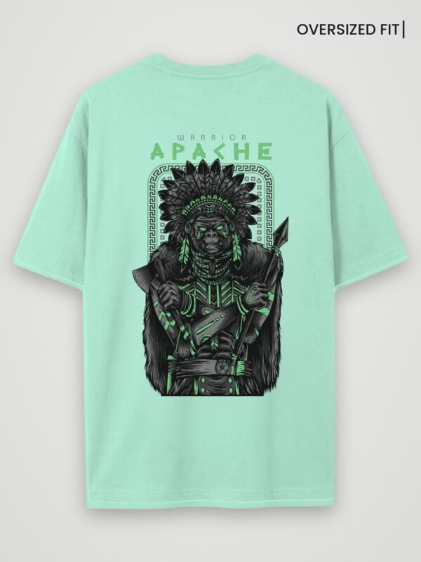 warrior apache oversized t-shirt mint back