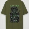 warrior apache oversized t-shirt olive green back