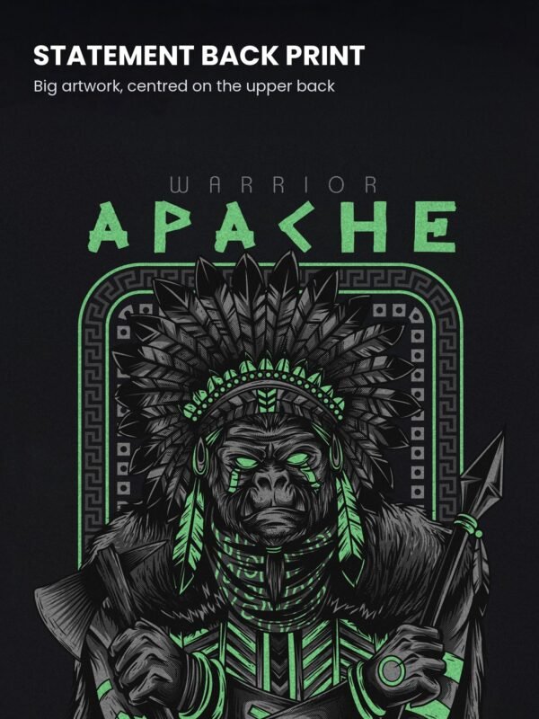 warrior apache oversized t-shirt print detail