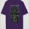 warrior apache oversized t-shirt purple back