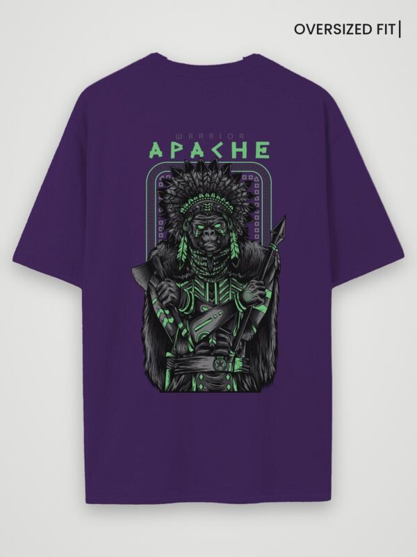 warrior apache oversized t-shirt purple back
