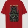 warrior apache oversized t-shirt red back
