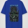 warrior apache oversized t-shirt royal blue back