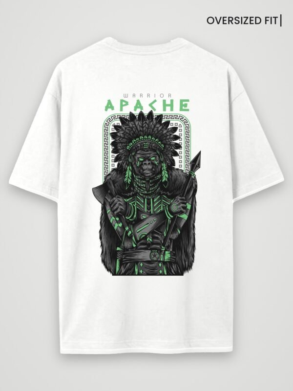 warrior apache oversized t-shirt white back
