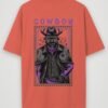 warrior cowboy oversized t-shirt coral back warrior cowboy oversized t-shirt coral back