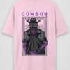 warrior cowboy oversized t-shirt light baby pink back warrior cowboy oversized t-shirt light baby pink back