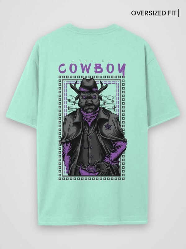 warrior cowboy oversized t-shirt mint back warrior cowboy oversized t-shirt mint back