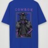 warrior cowboy oversized t-shirt royal blue back warrior cowboy oversized t-shirt royal blue back