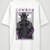 warrior cowboy oversized t-shirt white back warrior cowboy oversized t-shirt white back