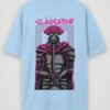 warrior gladiator oversized t-shirt baby blue back