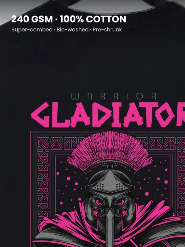 warrior gladiator oversized t-shirt fabric detail