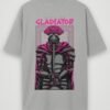 warrior gladiator oversized t-shirt grey melange back