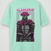 warrior gladiator oversized t-shirt mint back