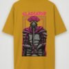 warrior gladiator oversized t-shirt mustard back