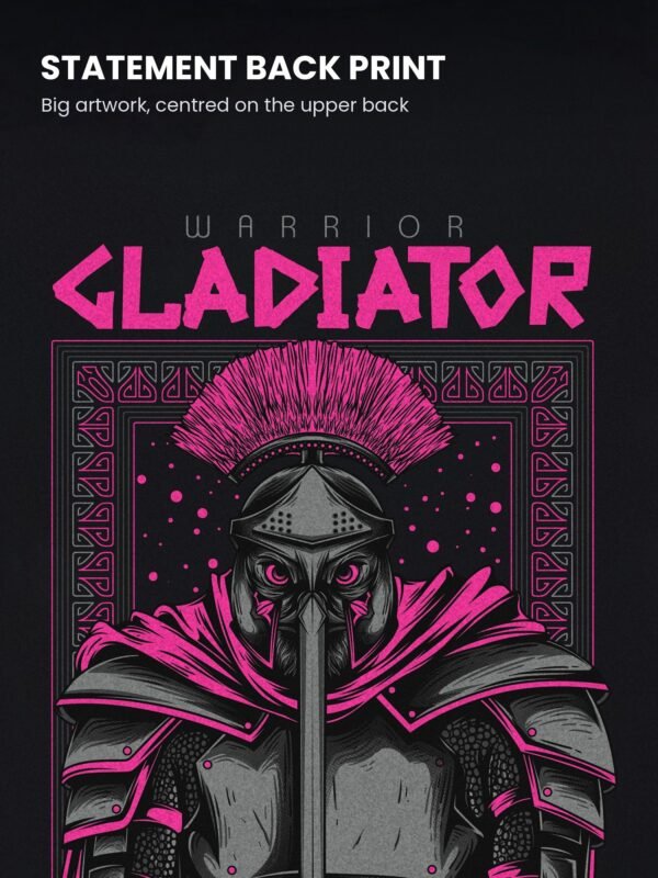 warrior gladiator oversized t-shirt print detail