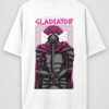 warrior gladiator oversized t-shirt white back