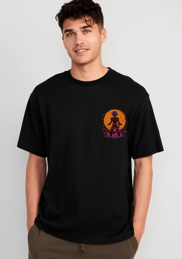 Warrior Moon 220 GSM Oversized Tee Black front HD Warrior Moon 220 GSM Oversized Tee - Black - front view