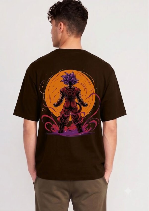 Warrior Moon 220 GSM Oversized Tee Brown back HD Warrior Moon 220 GSM Oversized Tee - Brown - back view