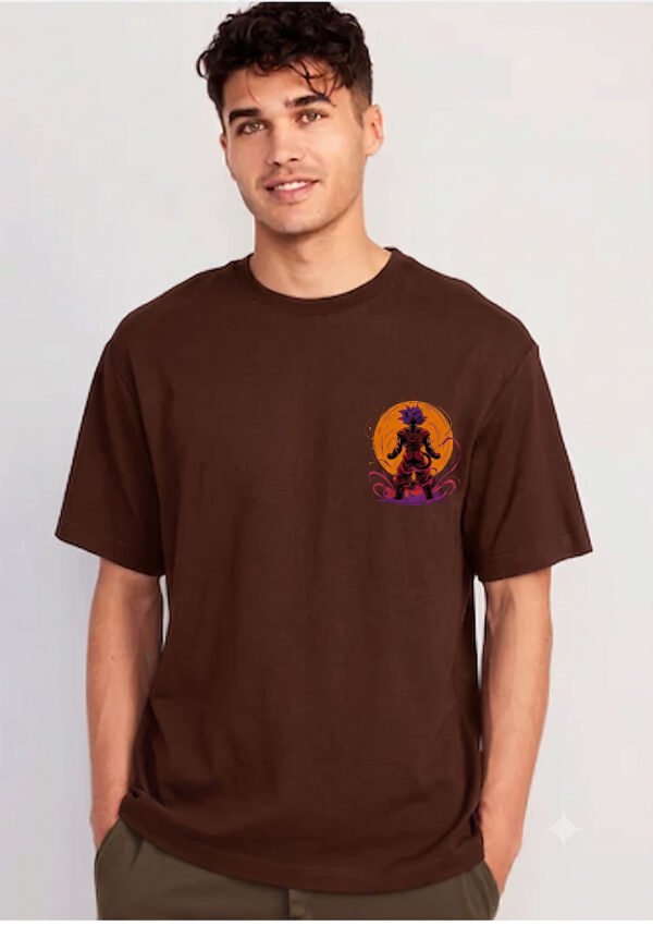 Warrior Moon 220 GSM Oversized Tee Brown front HD Warrior Moon 220 GSM Oversized Tee - Brown - front view