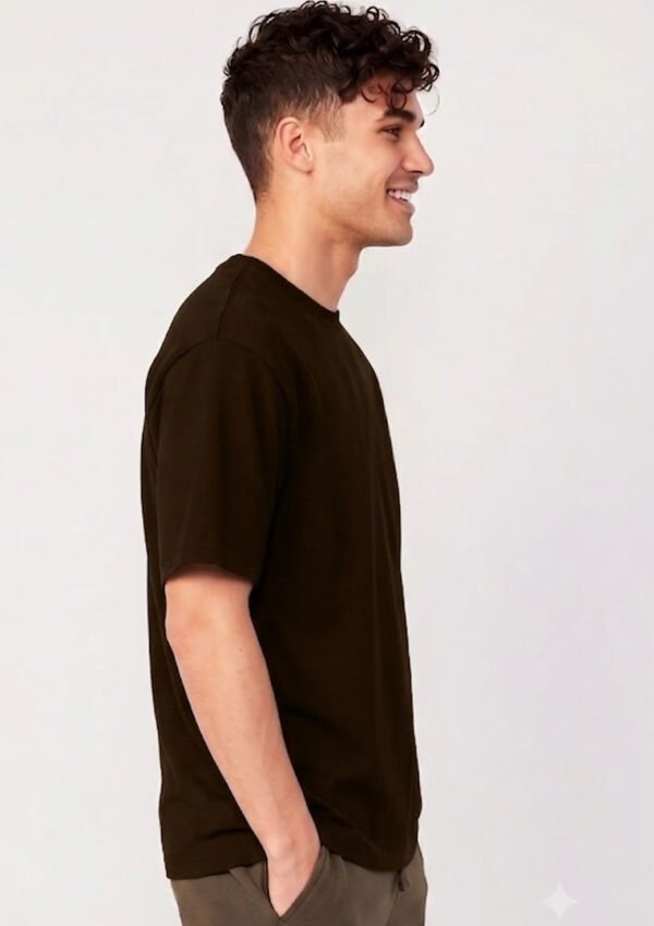 Warrior Moon 220 GSM Oversized Tee Brown side-plain HD Warrior Moon 220 GSM Oversized Tee - Brown - side (plain) view
