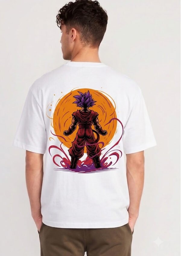 Warrior Moon 220 GSM Oversized Tee White back HD Warrior Moon 220 GSM Oversized Tee - White - back view