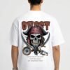 White 220 GSM Oversized Tee - back view