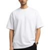 White 220 GSM Oversized Tee - front view