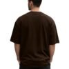 Wild Panther Oversized Tee – Brown – back view HD Brown Wild Panther 220 GSM oversized t-shirt, back view