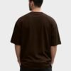 Wild Panther Oversized Tee – Brown – back view HD Brown Wild Panther 220 GSM oversized t-shirt, back view