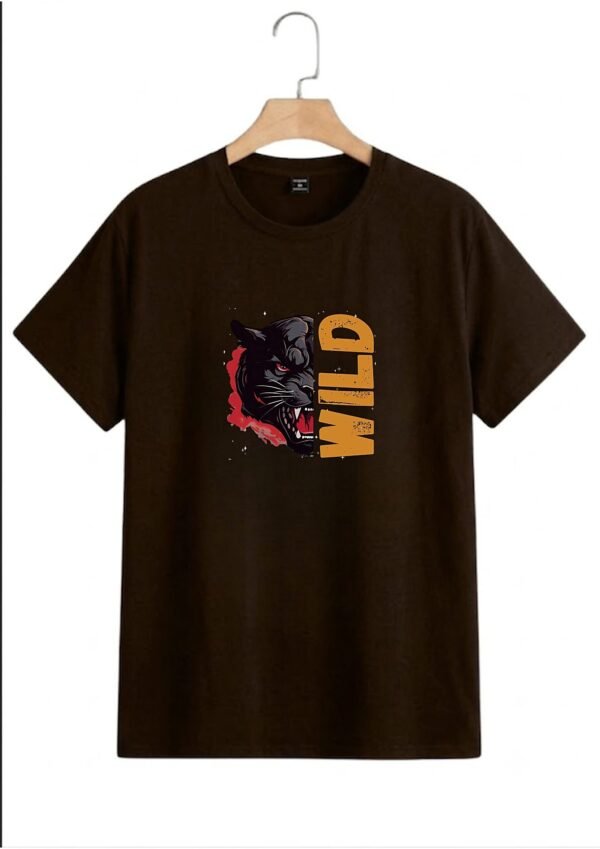 Wild Panther Oversized Tee – Brown – on hanger HD Brown Wild Panther 220 GSM oversized t-shirt, on hanger