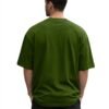 Wild Panther Oversized Tee – Olive Green – back view HD Olive Green Wild Panther 220 GSM oversized t-shirt, back view