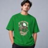 Wild West Cowboy Culture Retro Round Neck T-Shirt in flag green, front view – Kool Kameez