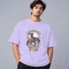 wild-west-cowboy-culture-tshirt-lavender-front Wild West Cowboy Culture 240 GSM Oversized Tee in lavender, front view – Kool Kameez