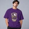 wild-west-cowboy-culture-tshirt-purple-front Wild West Cowboy Culture 240 GSM Oversized Tee in purple, front view – Kool Kameez