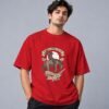 wild-west-cowboy-culture-tshirt-red-front Wild West Cowboy Culture 240 GSM Oversized Tee in red, front view – Kool Kameez