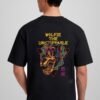 wolfie the unstoppable oversized t-shirt back model wolfie the unstoppable oversized t-shirt back model