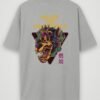wolfie the unstoppable oversized t-shirt grey melange back wolfie the unstoppable oversized t-shirt grey melange back
