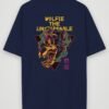 wolfie the unstoppable oversized t-shirt navy blue back wolfie the unstoppable oversized t-shirt navy blue back